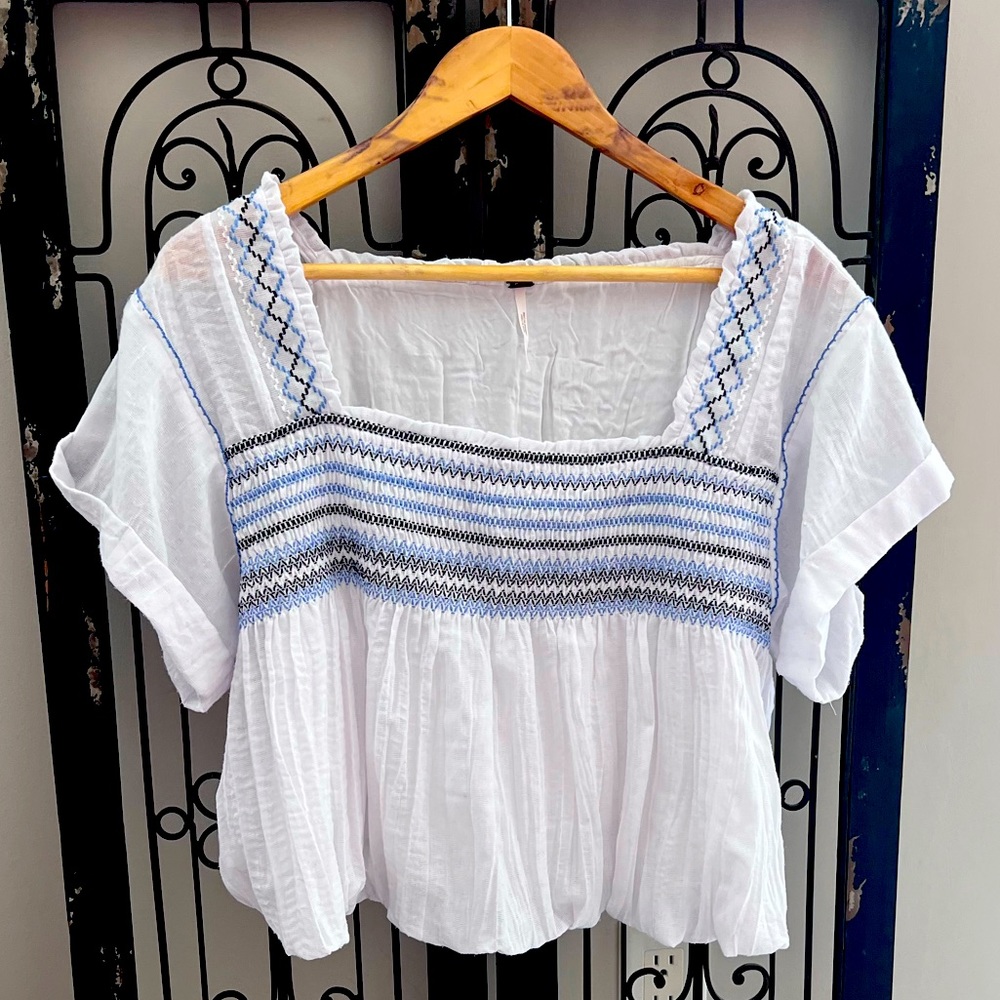 Free People baby doll cropped top